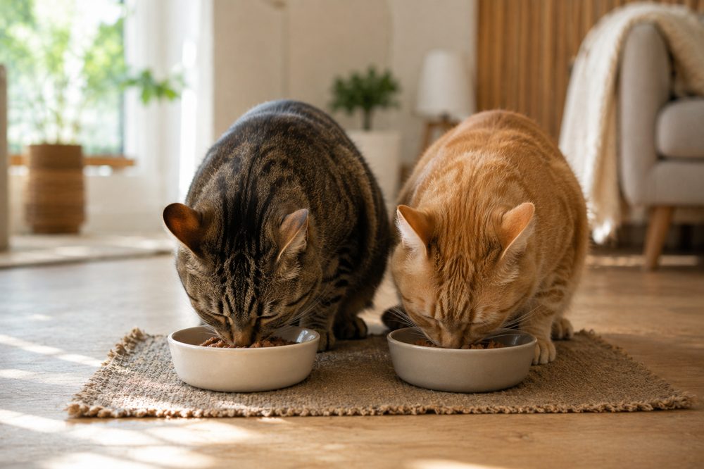 Futterneid bei mehreren Katzen: So löst du das Problem
